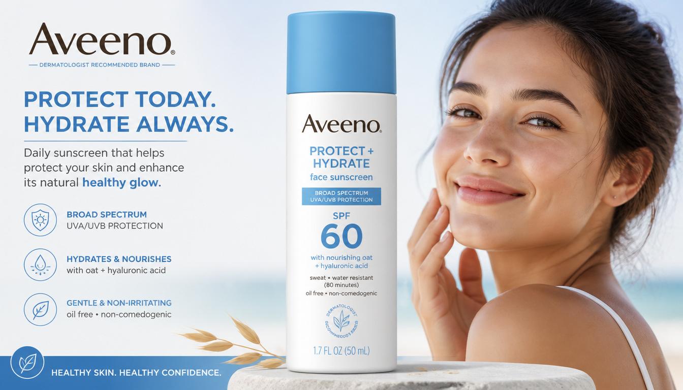 Aveeno Protect + Hydrate Face Sunscreen SPF 60