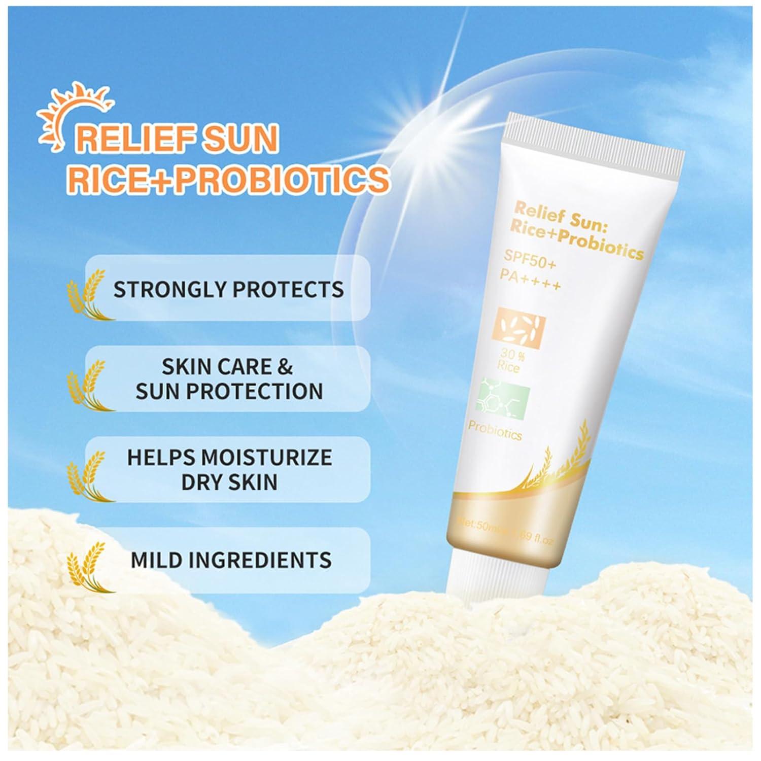 Organic Korean Sunscreen SPF50+ with Rice and Probiotics