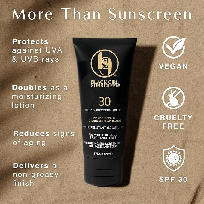 Black Girl Body Sunscreen Lotion SPF 30 (Travel Size)
