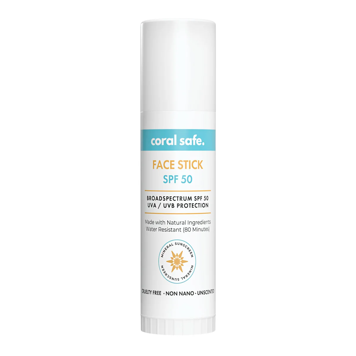 Coral Safe Reef Safe Mineral Sunscreen Face Stick SPF 50