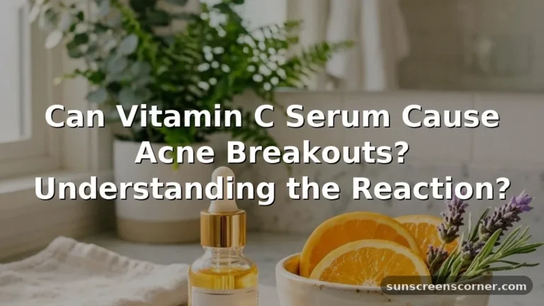 can vitamin c serum cause acne