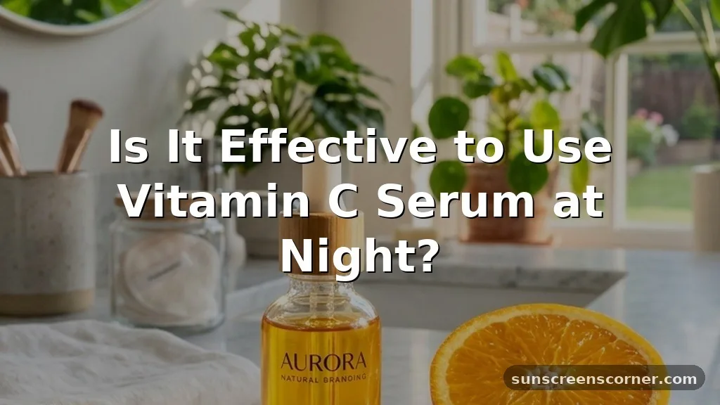can you use vitamin c serum at night