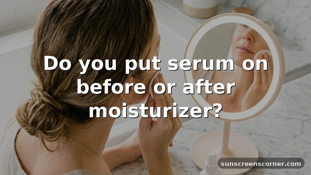 do you put serum on before or after moisturizer