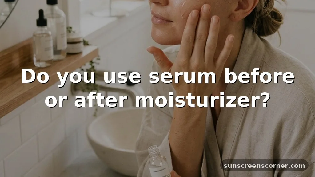 do you use serum before or after moisturizer