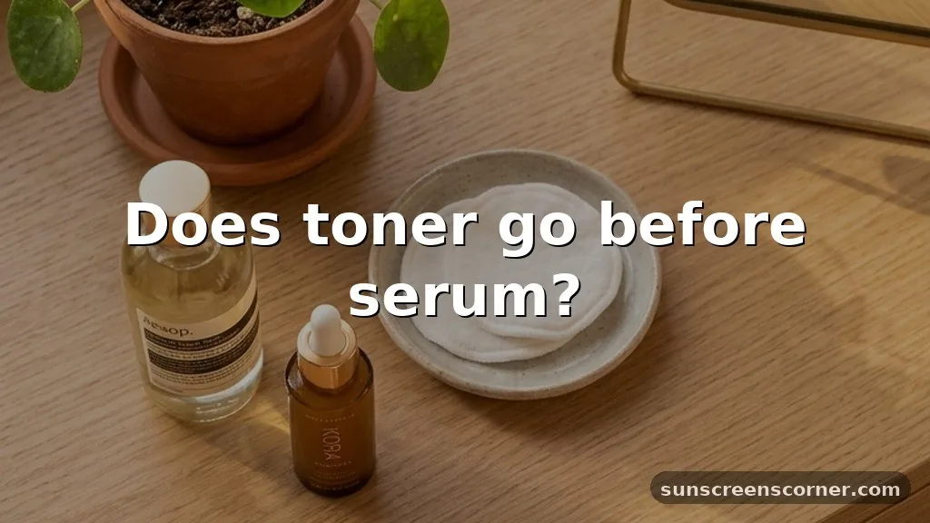 does toner go before serum