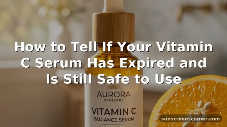 does vitamin c serum expire