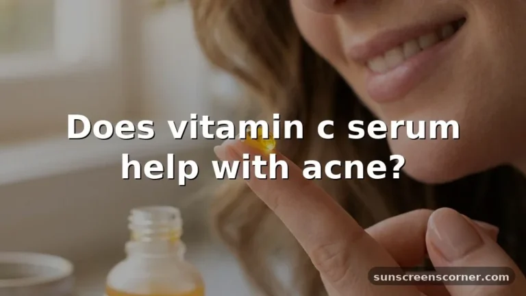does vitamin c serum help with acne
