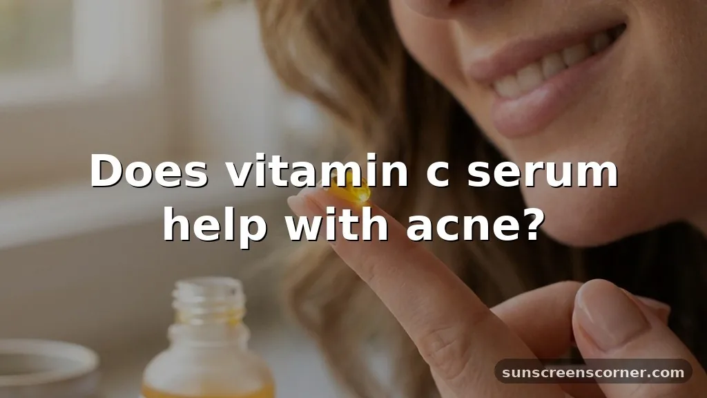 does vitamin c serum help with acne
