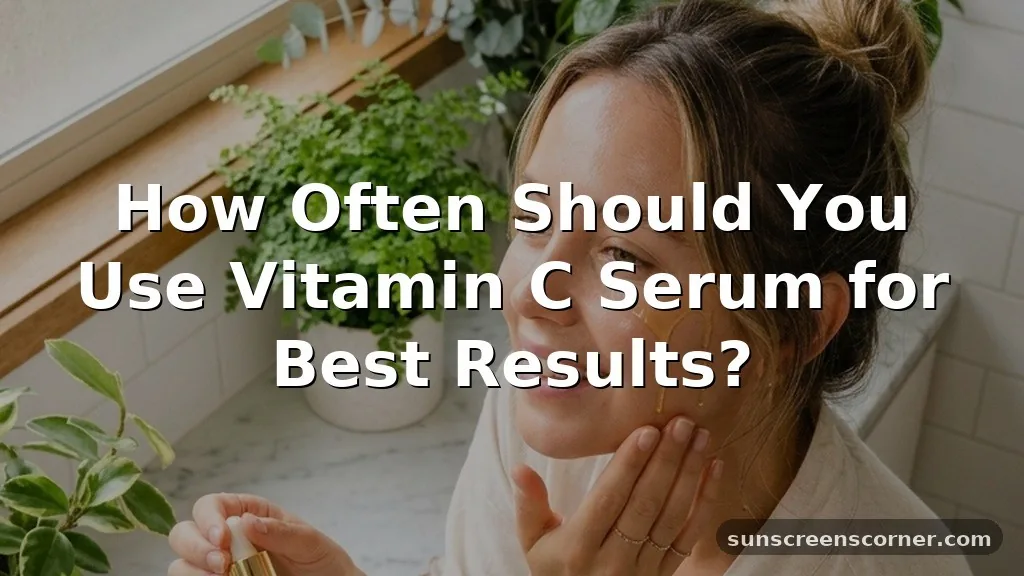 how often should i use vitamin c serum