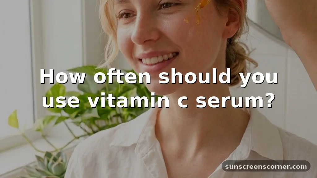 how often should you use vitamin c serum