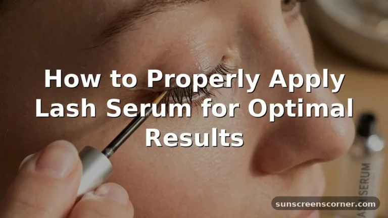 how to apply eyelash serum