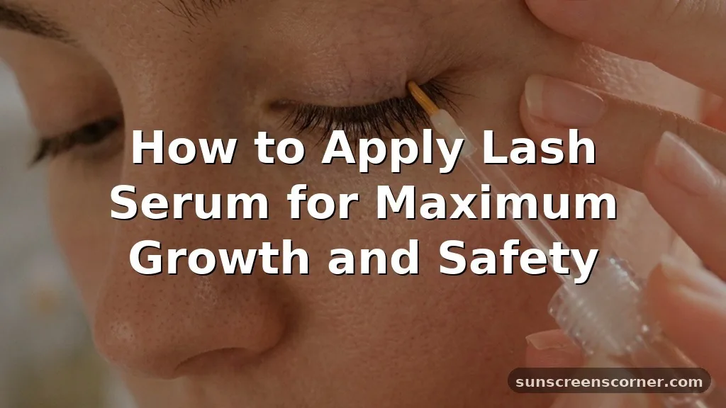 how to apply lash serum