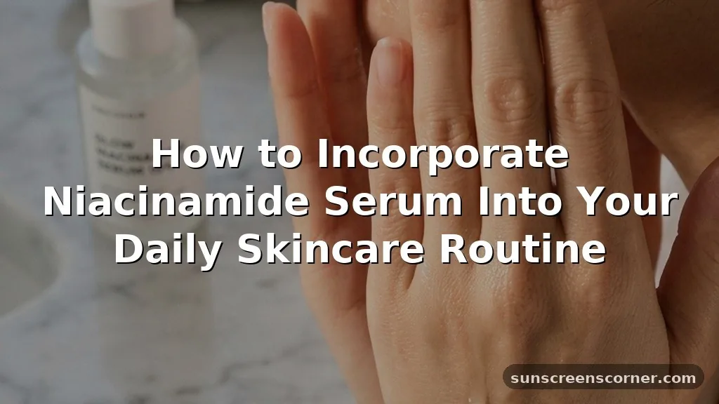 how to apply niacinamide serum
