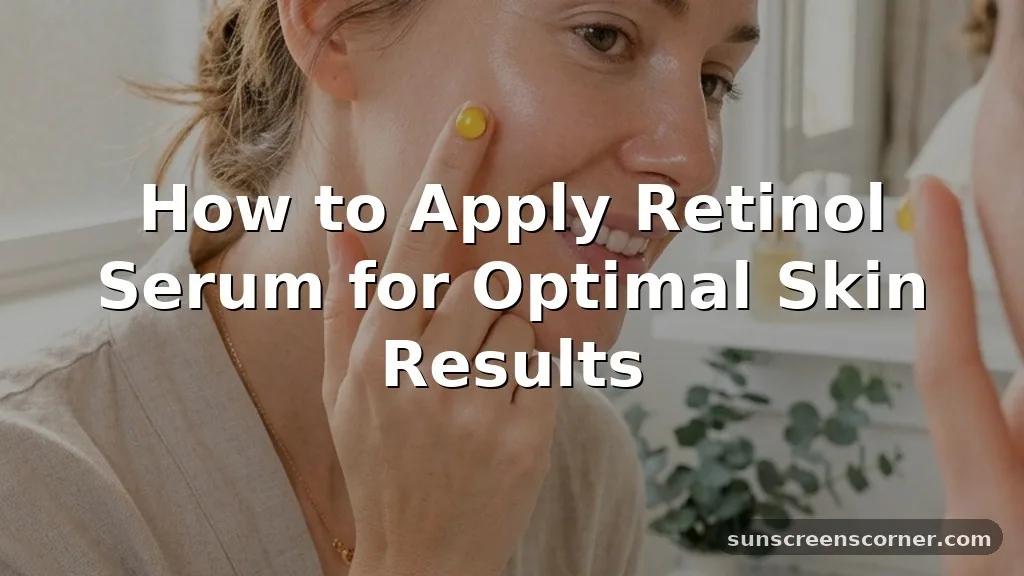 how to apply retinol serum