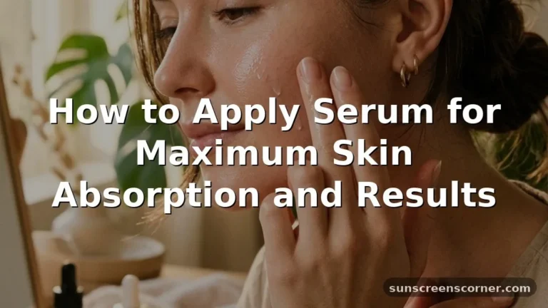 how to apply serum