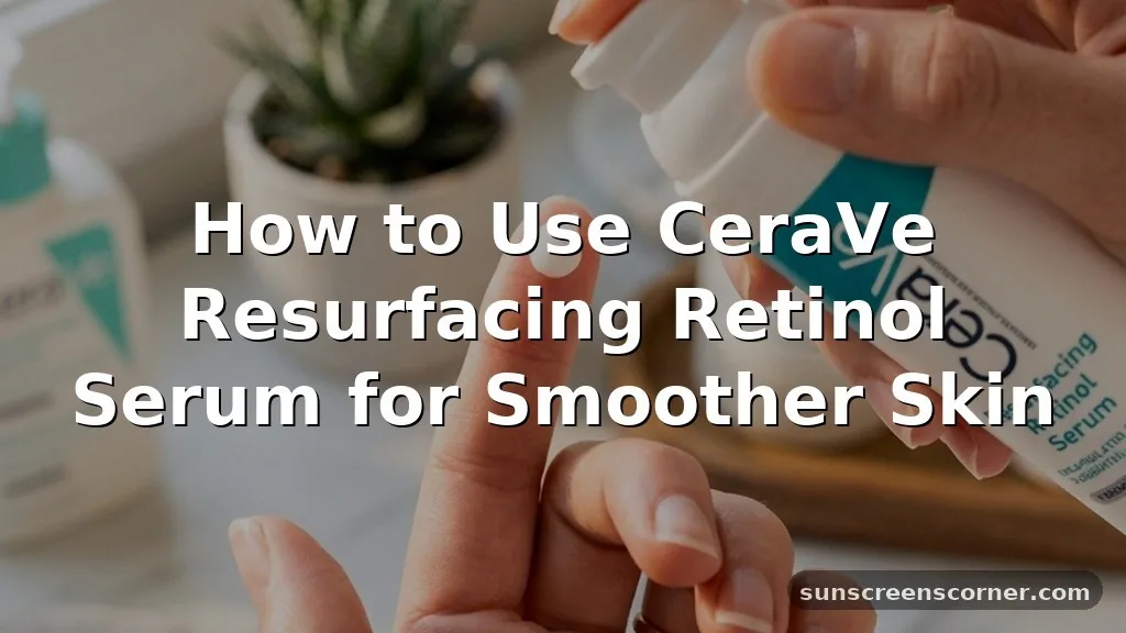 how to use cerave resurfacing retinol serum