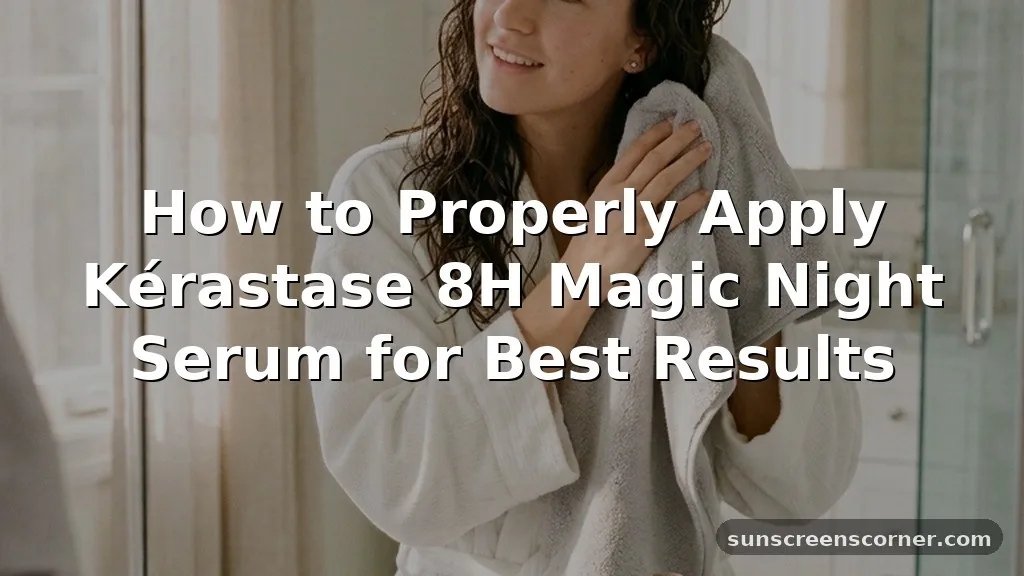 how to use kerastase night serum