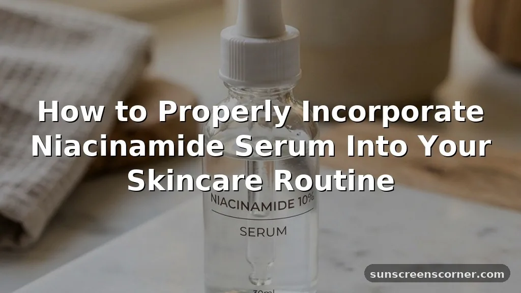 how to use niacinamide serum
