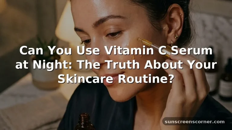how to use vitamin c serum on face at night