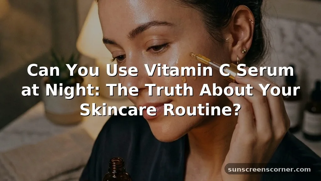 how to use vitamin c serum on face at night