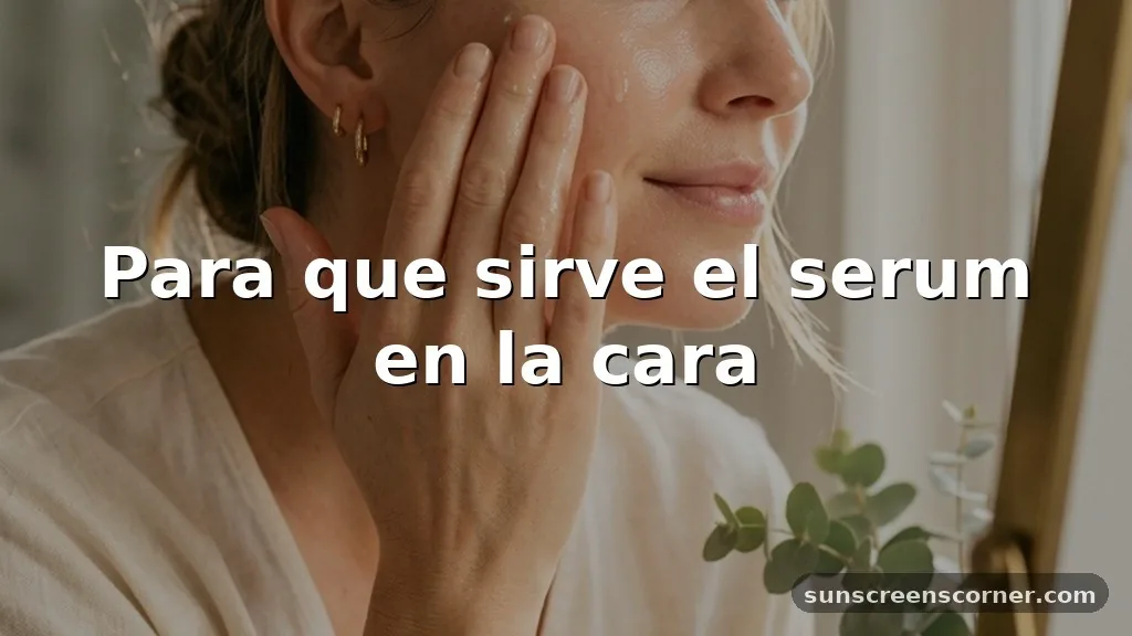 para que sirve el serum en la cara