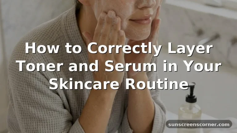 serum before or after toner