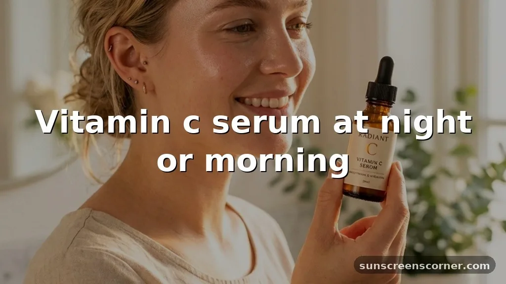 vitamin c serum at night or morning