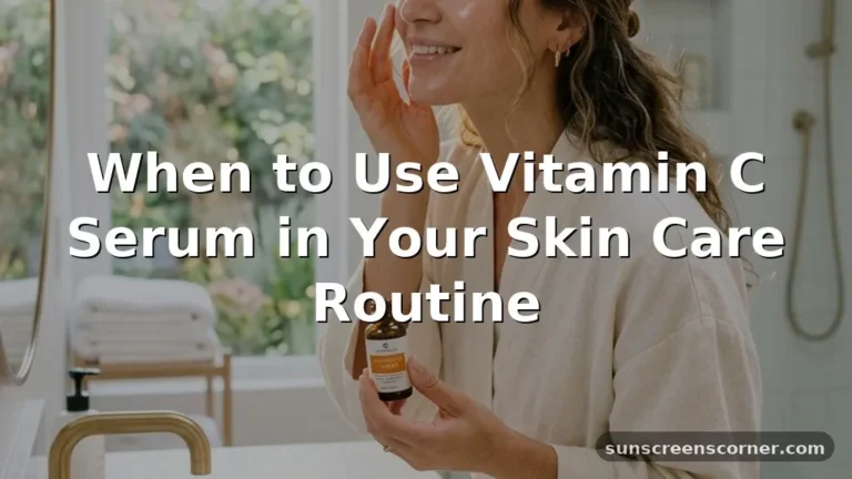 vitamin c serum morning or night