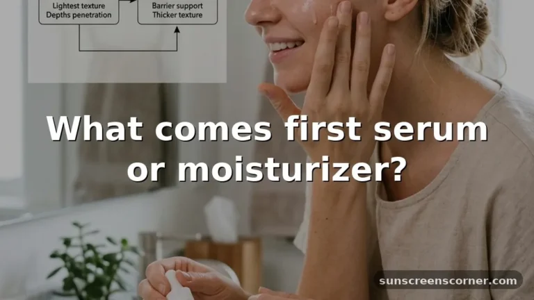 what comes first serum or moisturizer