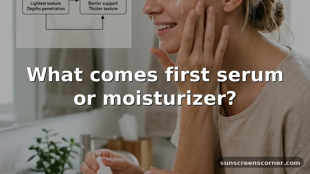 what comes first serum or moisturizer