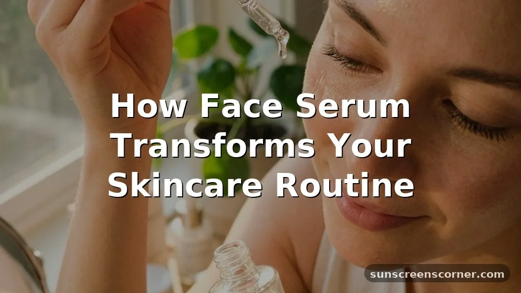 what does a serum do for your face