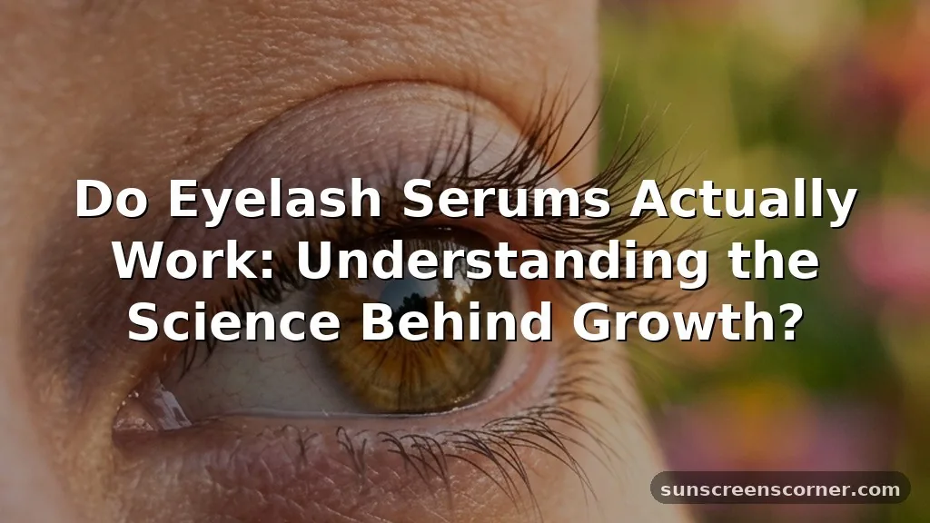 what does eyelash serum do
