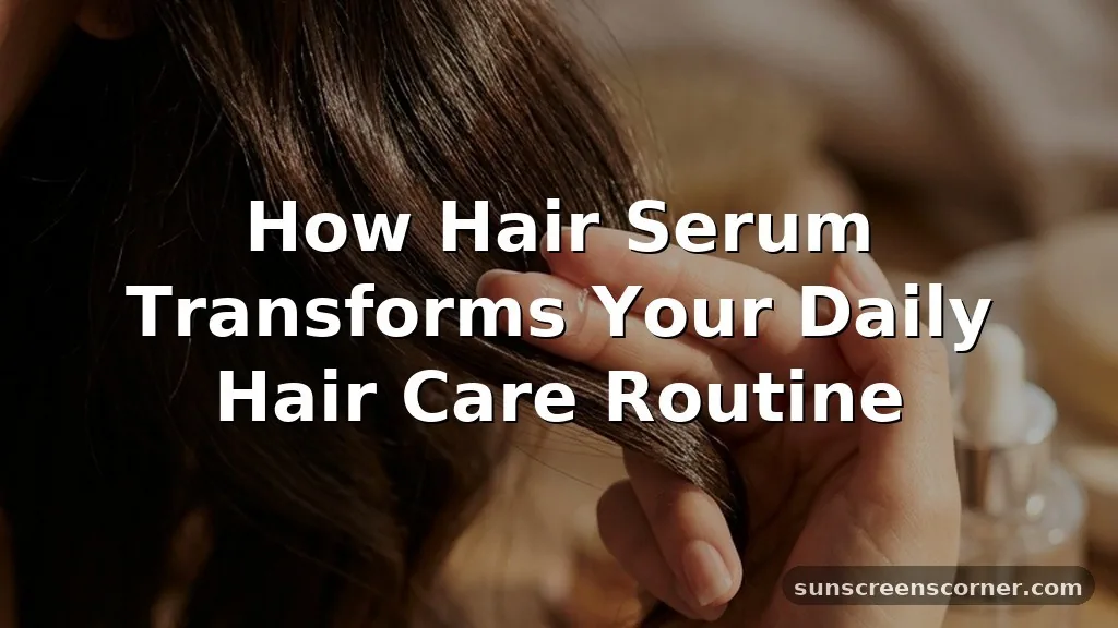 what does hair serum do