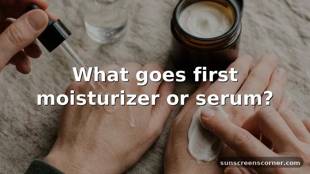 what goes first moisturizer or serum