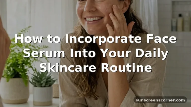 what is face serum used for