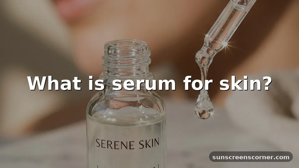 what is serum for skin