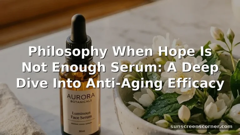 when hope is not enough serum