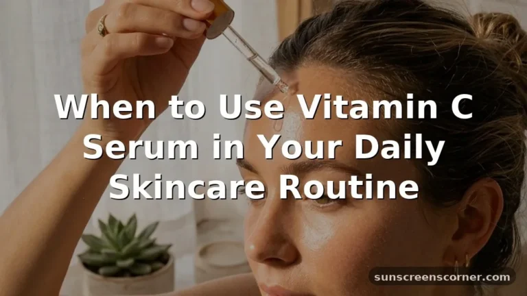 when to put on vitamin c serum