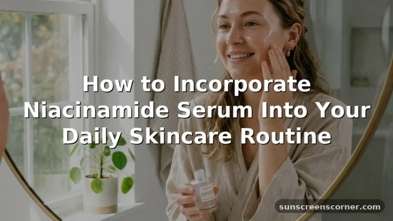 when to use niacinamide serum