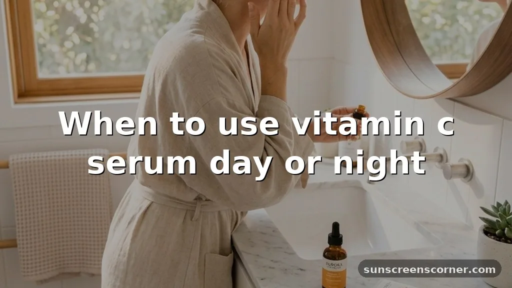 when to use vitamin c serum day or night
